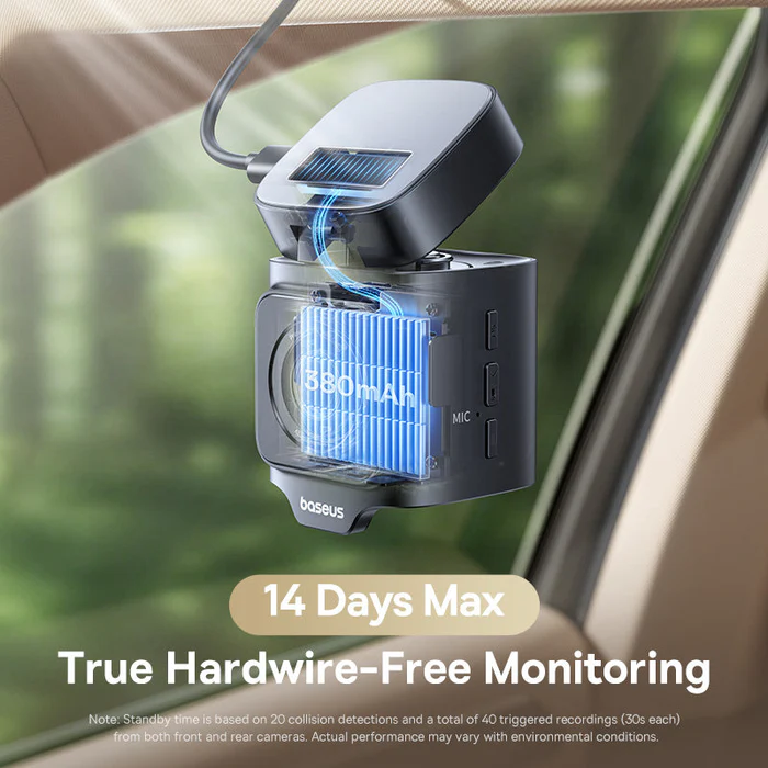 Baseus PrimeTrip VD1 Dash Cam 3K+1080p Cosmic Black