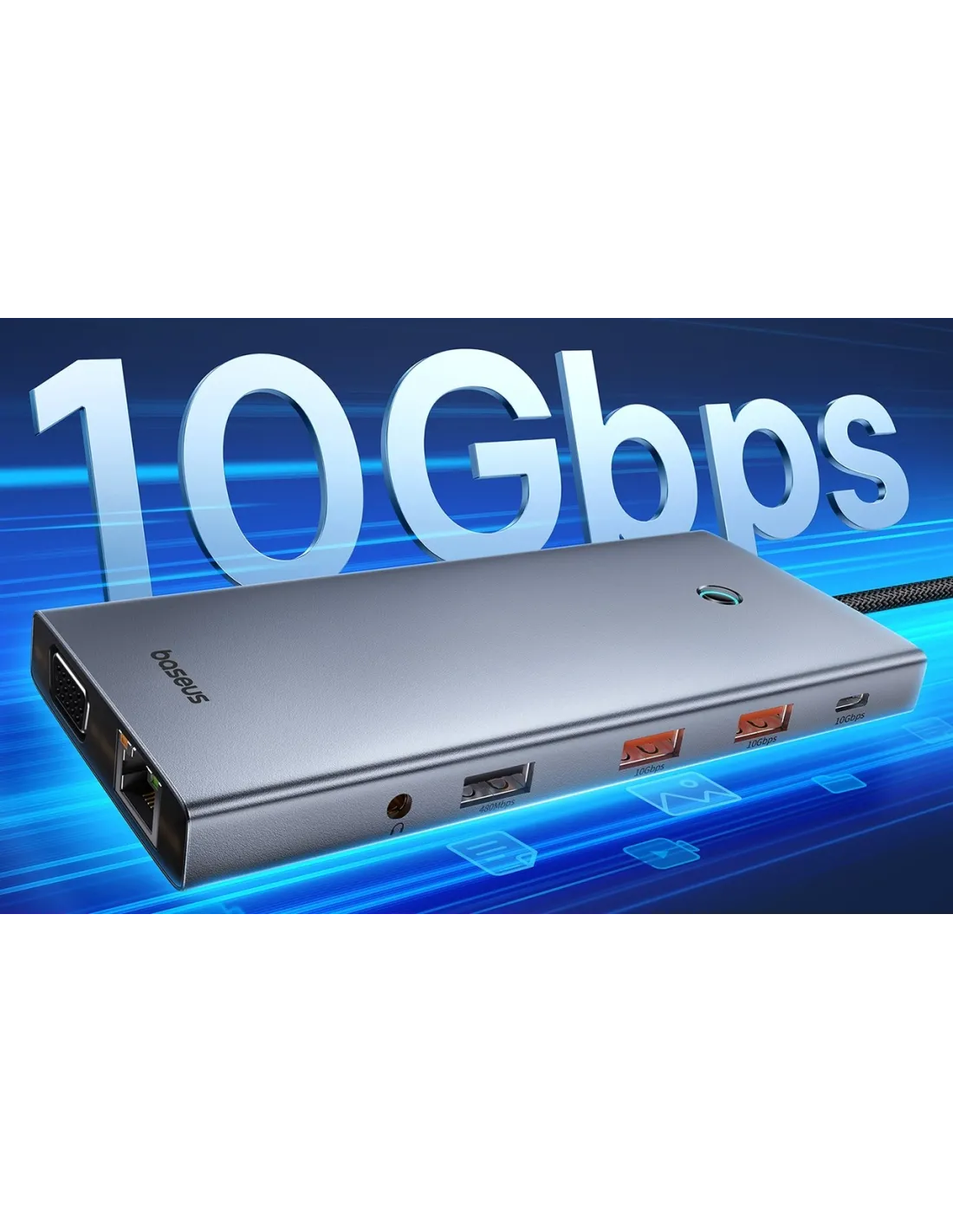 Baseus PortalJoy Series USB-C HUB up to 13 Ports Grey