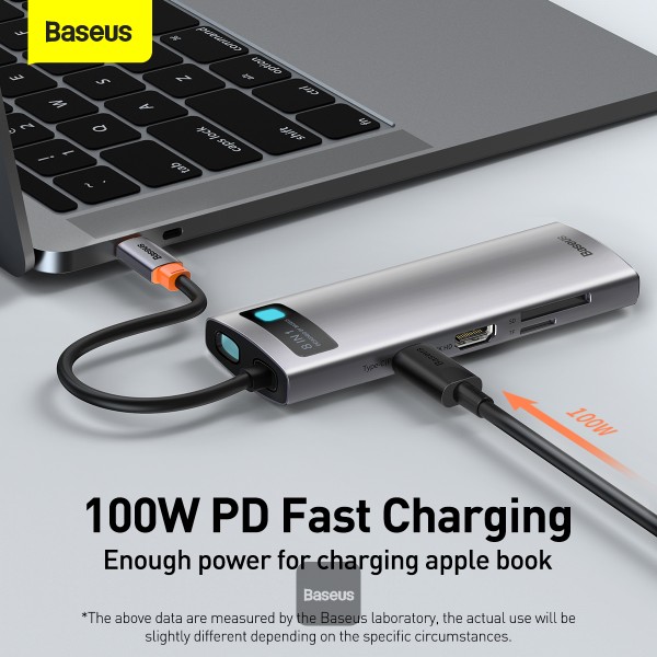 Baseus CAHUB-CV0G Metal Gleam Series 8-in-1 Multifunctional Type-C
