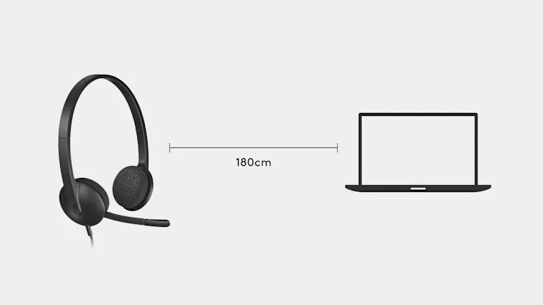 Logitech H340 USB Connector Supra-aural Headset