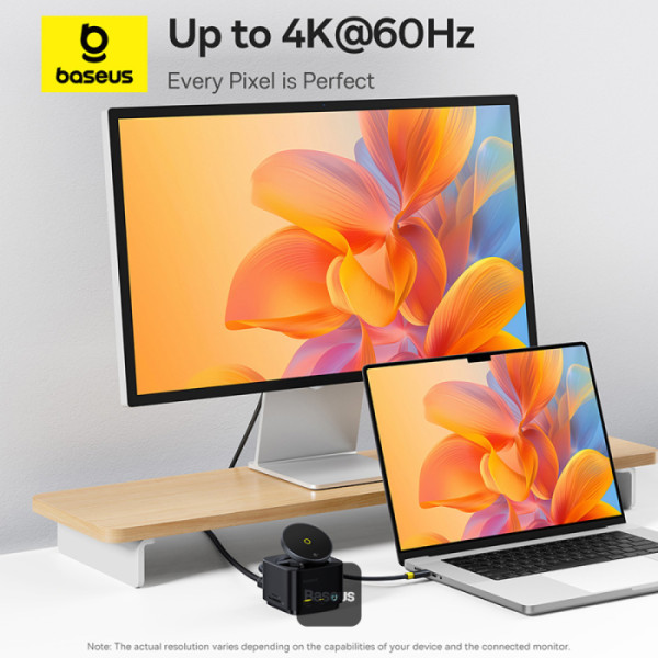Baseus MagPro Series II 7-in-1 USB-C Hub with 15W Qi2 Wireless Charger