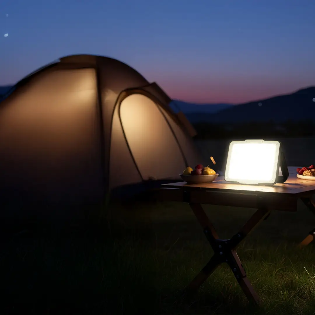 Green Lion Solar Flood Light with 4800mAh Battery & 43 LED Beads - Black