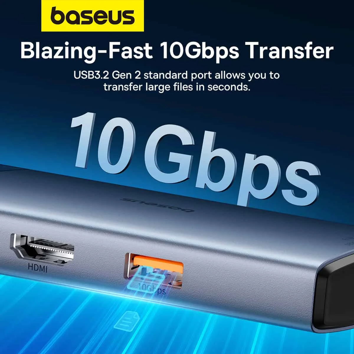 Baseus 6-in-1 USB-C HUB Metal Gleam Series II – Space Grey