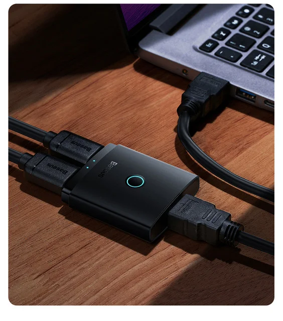 Baseus AirJoy Series 2-in-1 Bidirectional HDMI Switch Cluster Black