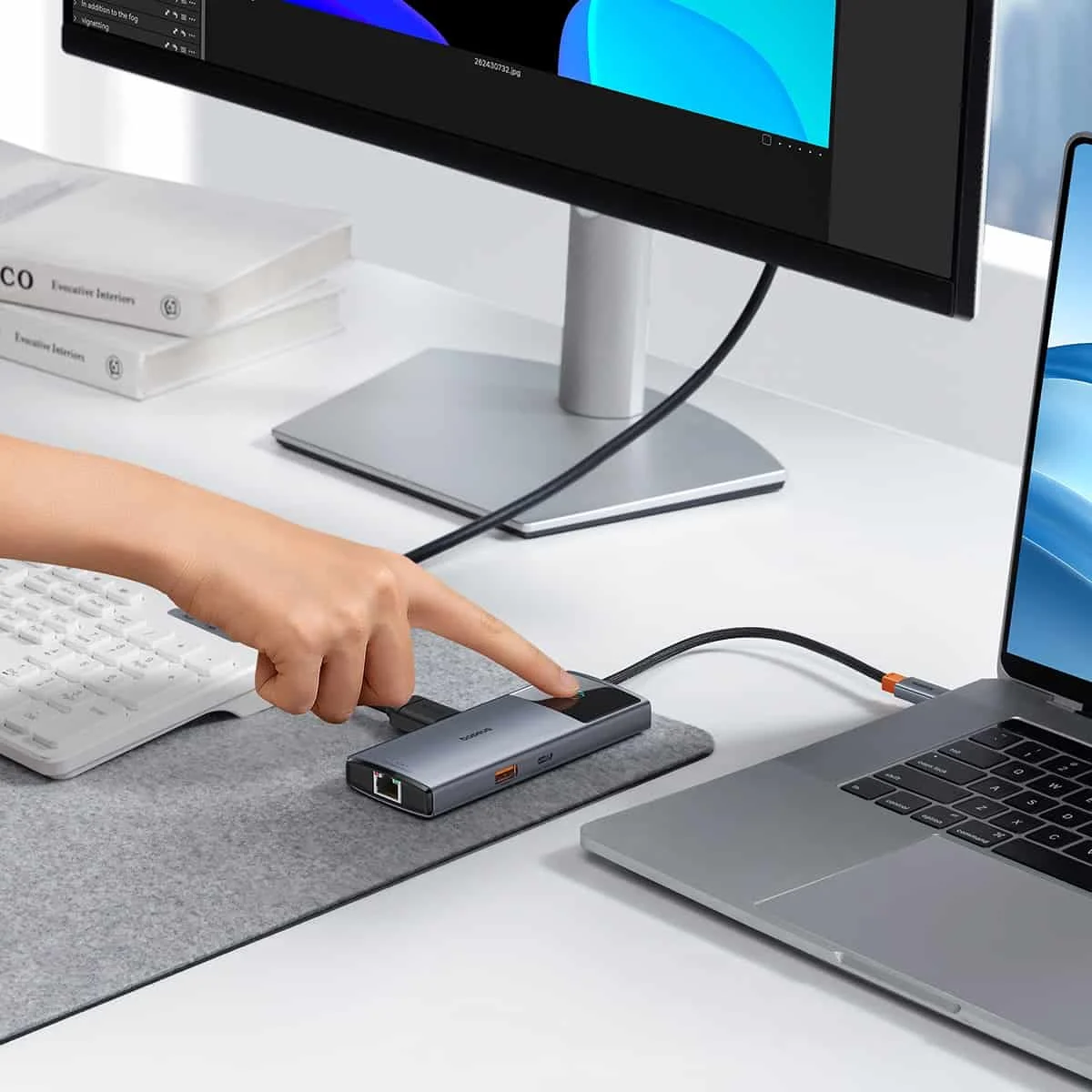 Baseus 6-in-1 USB-C HUB Metal Gleam Series II – Space Grey