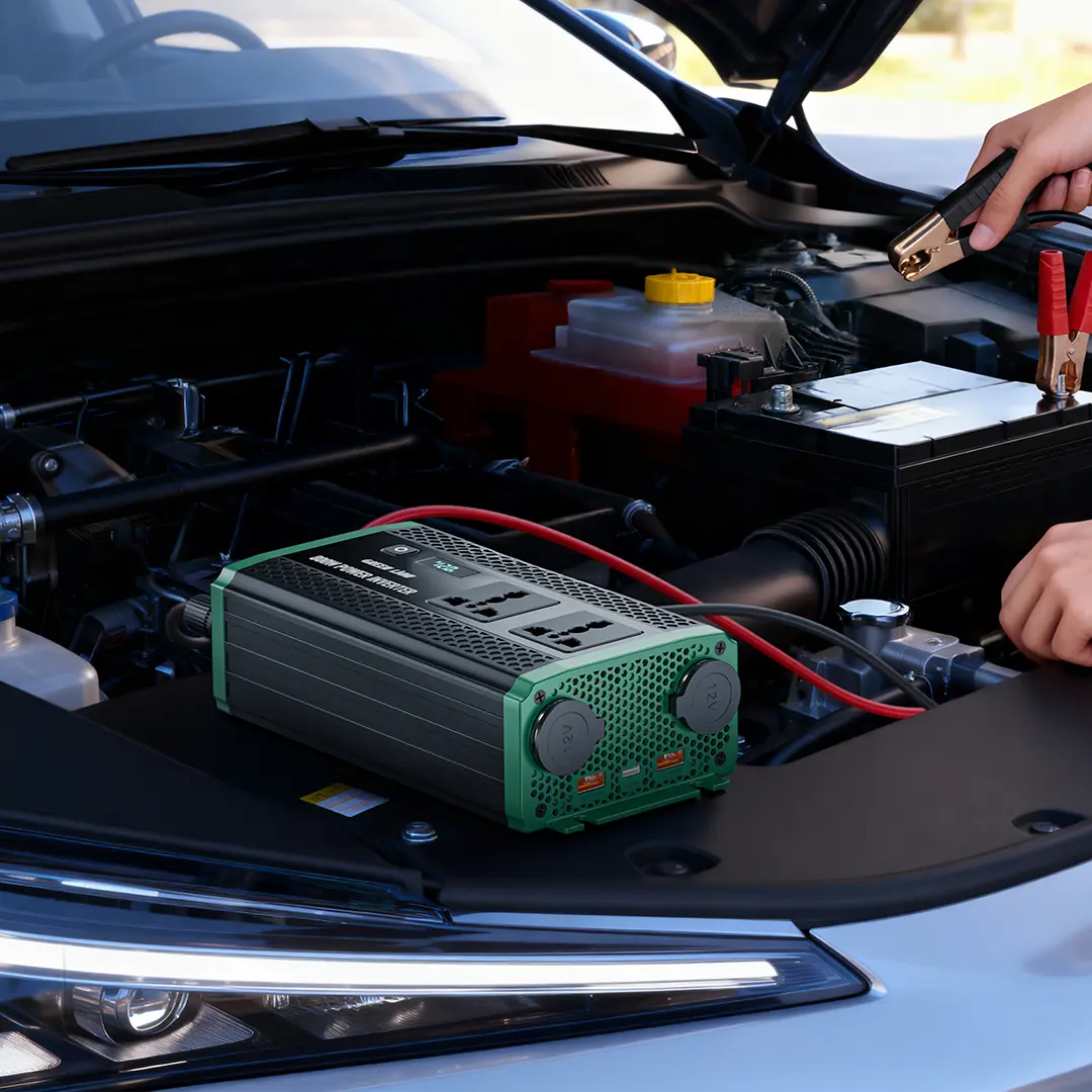 Green Lion GC-350 Car Inverter - Black