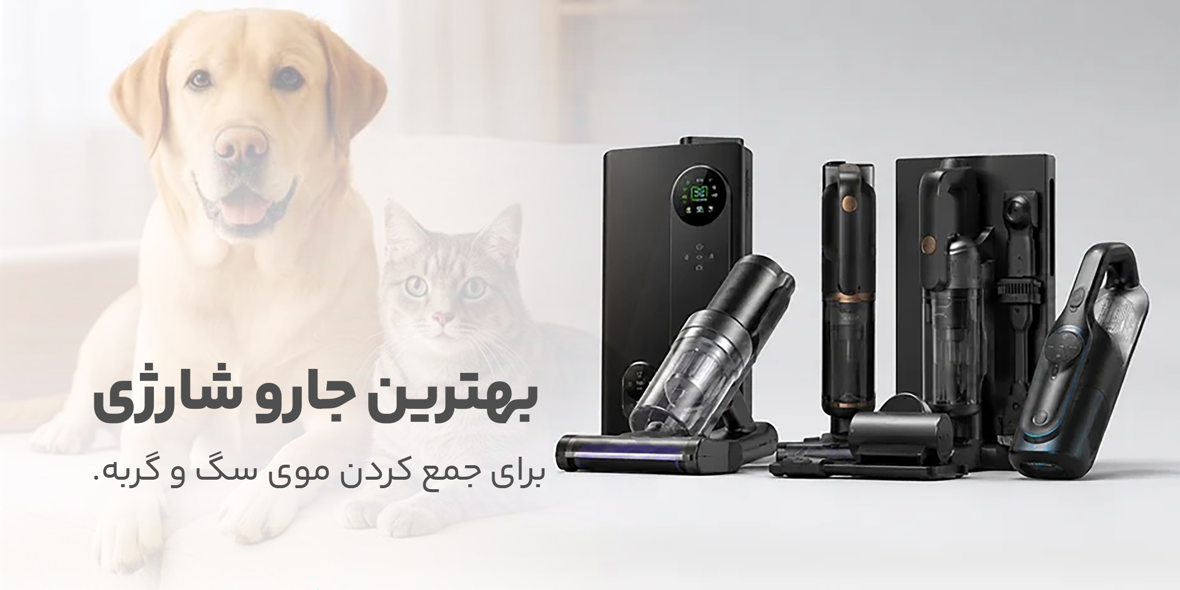 بهترین جارو شارژی برای جمع کردن موی سگ و گربه؛ چه مدلی مناسب‌تر است؟