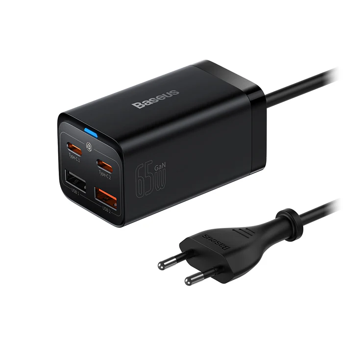 شارژر رومیزی 65 وات باسئوس مدل Baseus GaN3 Pro 4 Ports Desktop Charger 65W
