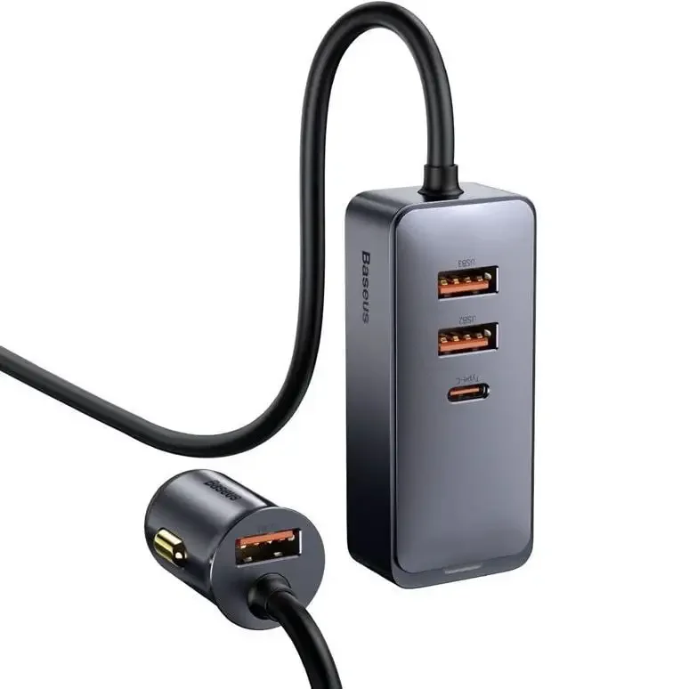 شارژر فندکی 120 وات باسئوس مدل Baseus Share Together PPS Multi-Por 2U+2C
