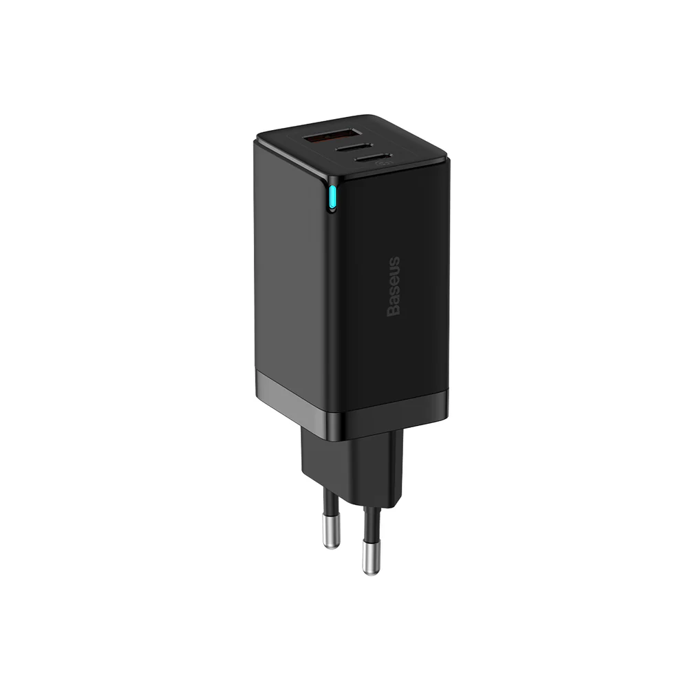 شارژر دیواری 65 وات باسئوس مدل Baseus GaN5 Pro 3 Ports Fast Charger 65W
