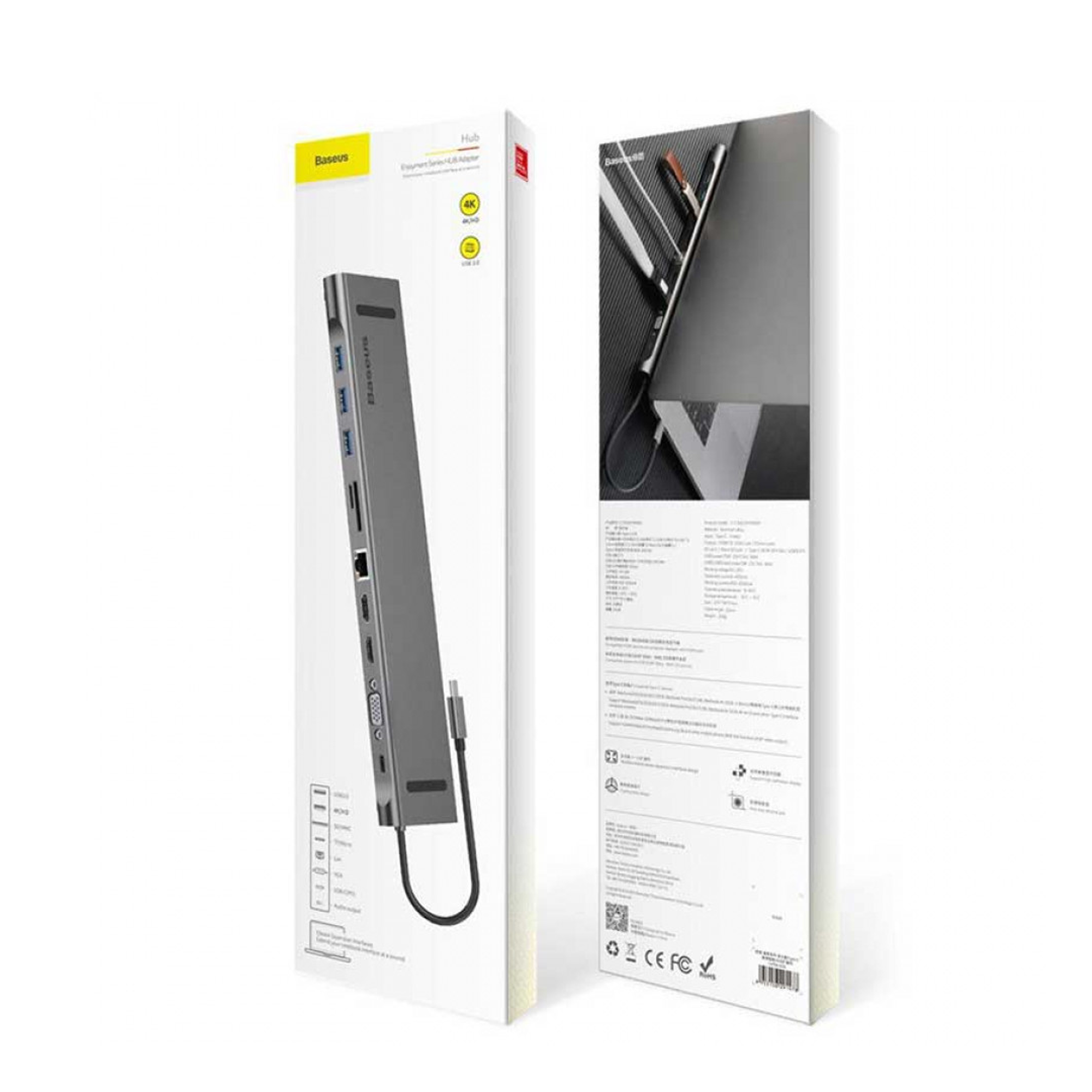 هاب 11 پورت باسئوس مدل Baseus C-C3UE2HVMS01 USB-C Hub