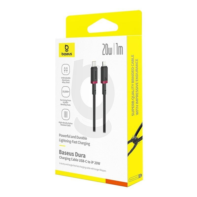 کابل USB-C به Lightning باسئوس مدل Baseus Dura Series PD 20W Fast Charging Cable