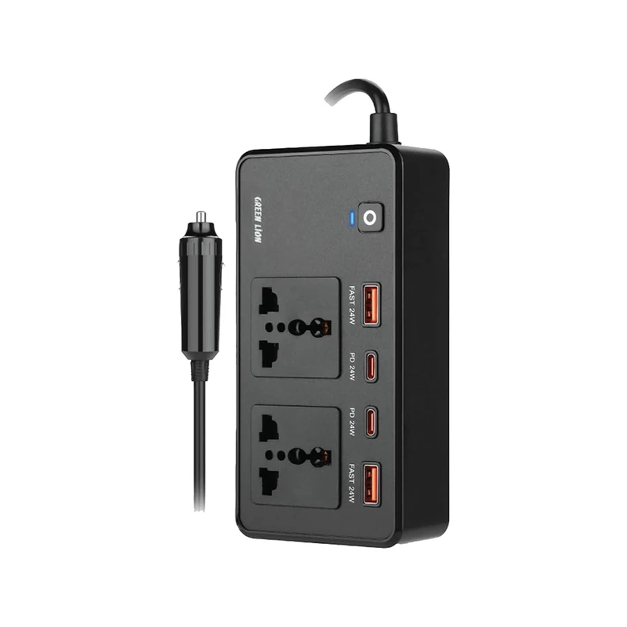 مبدل برق خودرو گرین لاین مدلGreen lion CG-200 Car Inverter