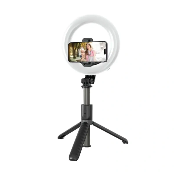 مونوپاد و رینگ لایت 6 اینچی با سه پایه گرین لاین Green Lion Ring Light 6 Selfie Stick