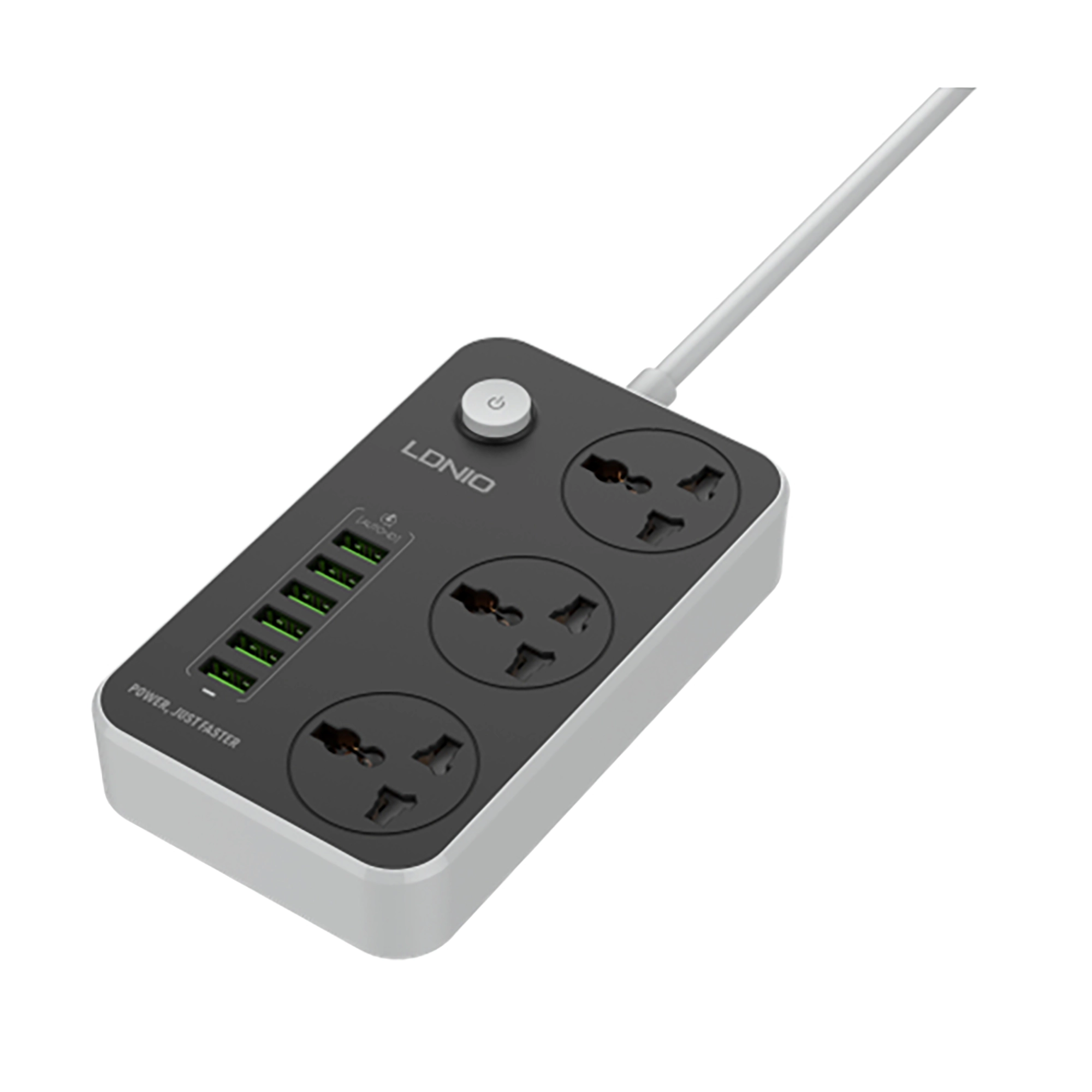 چندراهی برق و شارژر الدینیو مدل LDNIO Power Strip SC3604