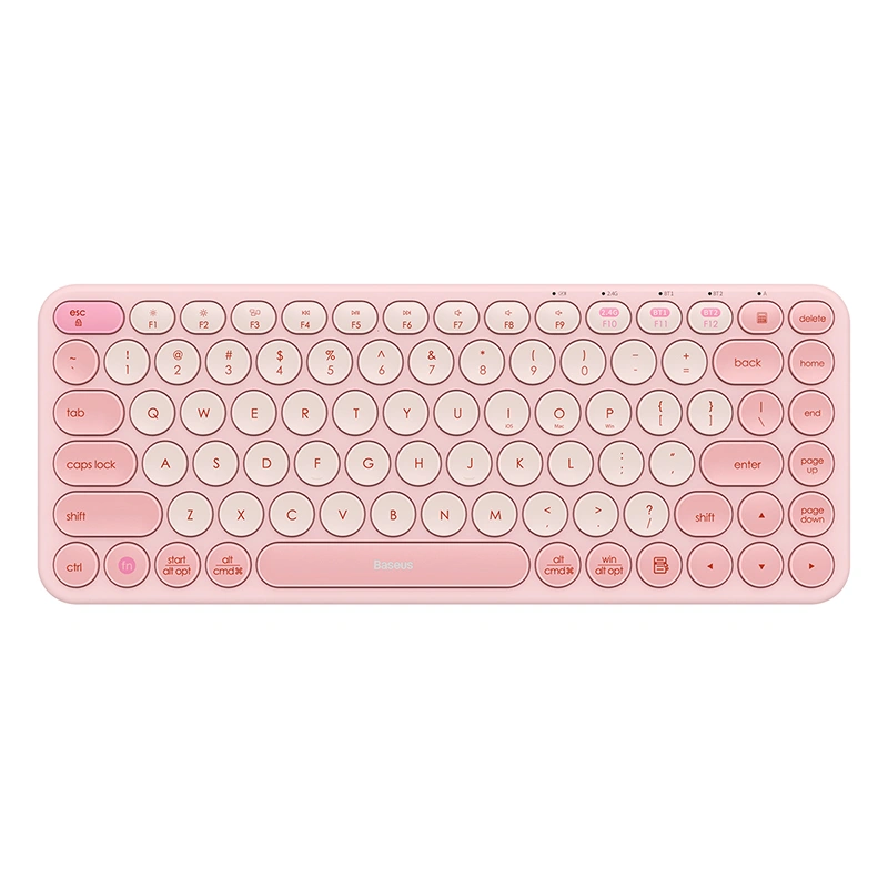 کیبورد بی‌سیم سه‌حالته باسئوس مدل Baseus K01B Wireless Tri-Mode Keyboard Pink