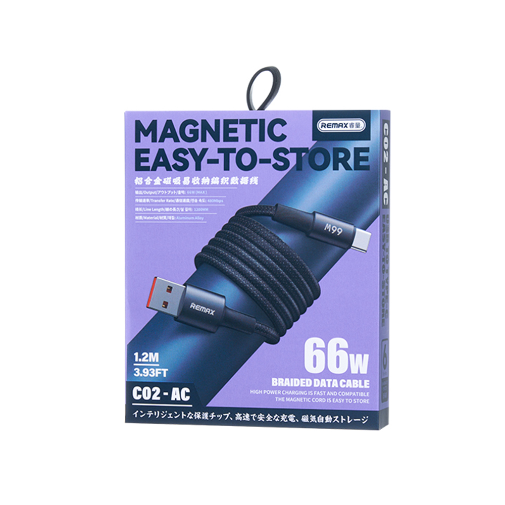 کابل Type-C به USB ریمکس مدل REMAX CO2-AC 66w