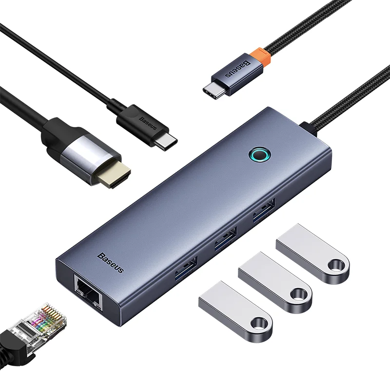 هاب 6 پورت USB-C باسئوس سری UltraJoy مدل Baseus UltraJoy BS-OH118