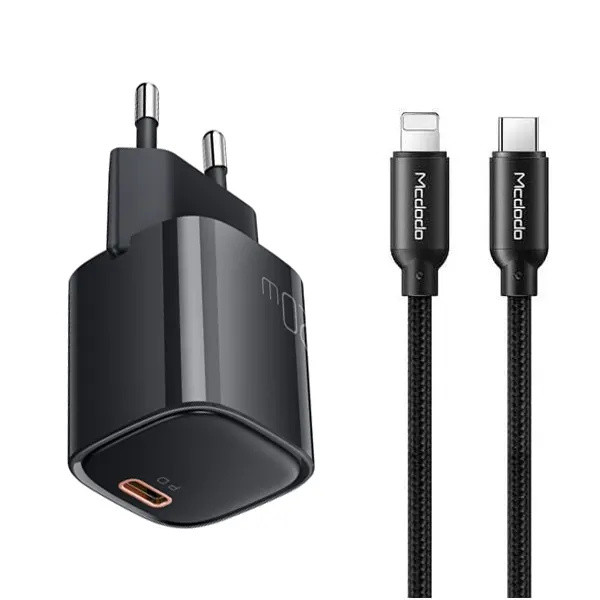 شارژر دیواری 20 وات مک دودو مدل CH-4693 به همراه کابل لایتنینگ