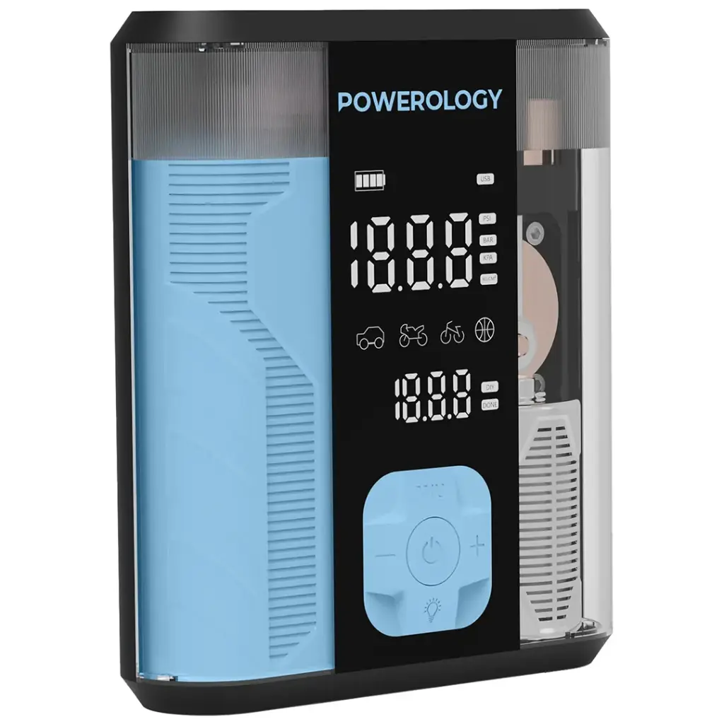 جامپ استارتر و پمپ باد 3 در 1 پاورولوژی مدل Powerology 3-In-1 Jump Starter & Tire Inflator