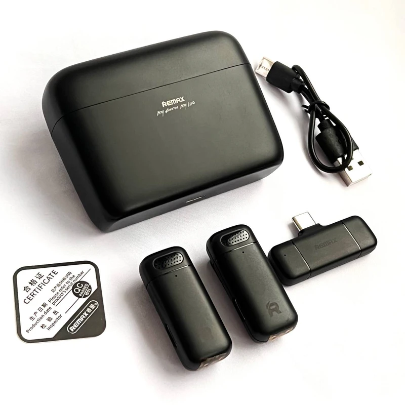ست میکروفن بی سیم ریمکس مدلRemax Wireless Clip-On Lavalier Microphone K15