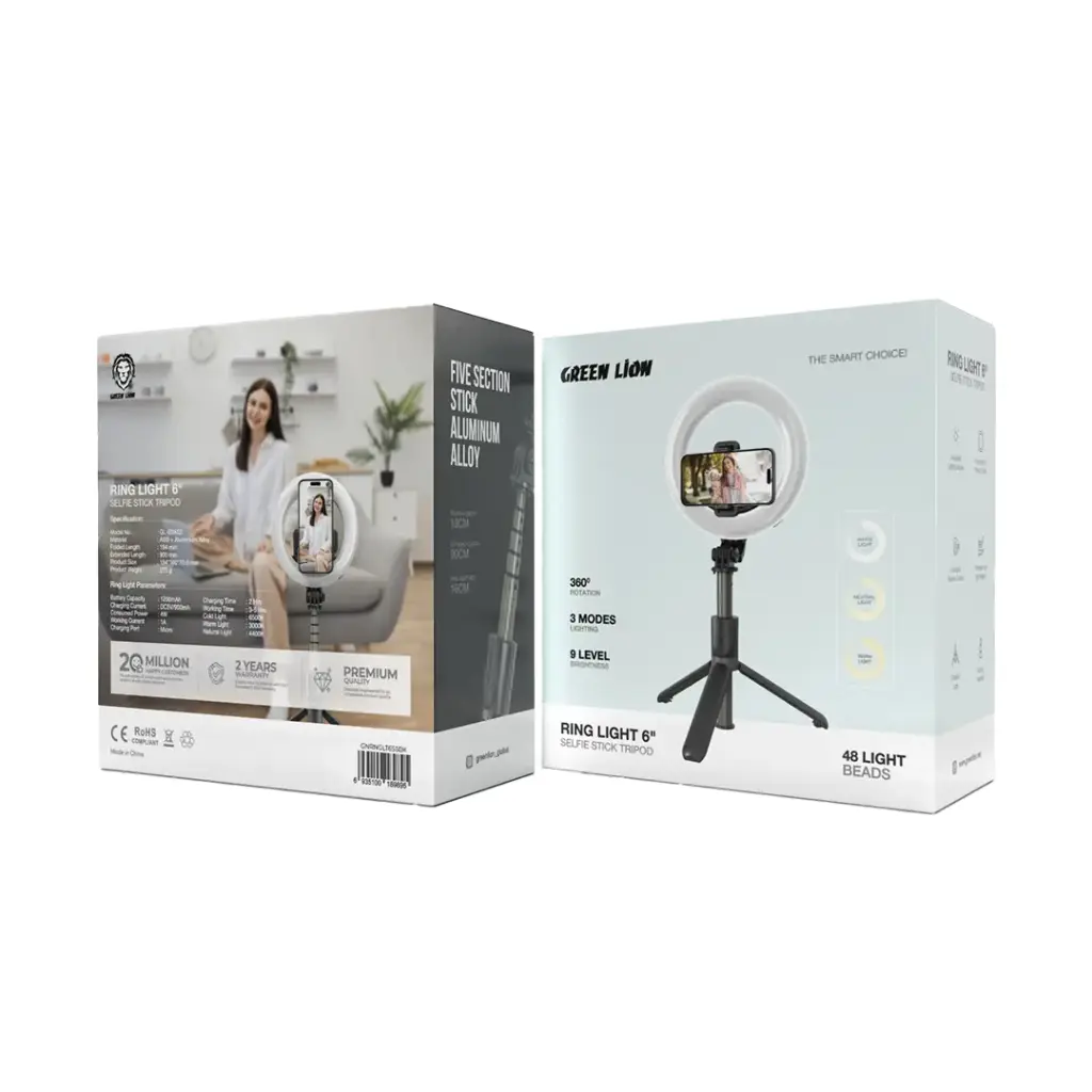 مونوپاد و رینگ لایت گرین لاین Green Lion Ring Light 6 Selfie Stick