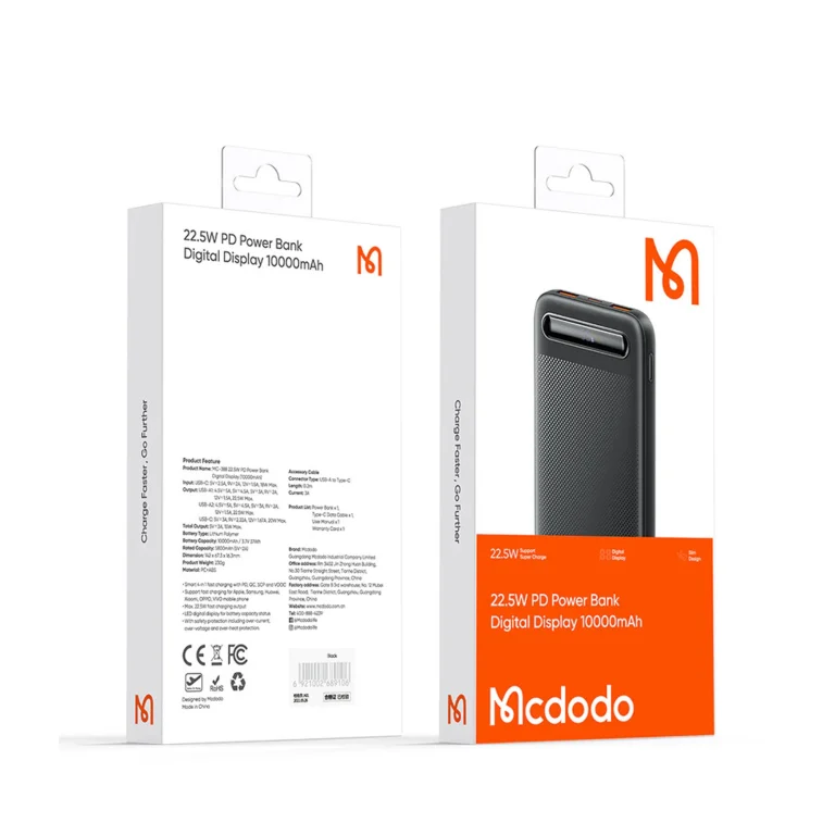 پاوربانک 10000 میلیآمپرساعت مک دودو مدل Mcdodo MC-388 Power Bank 2