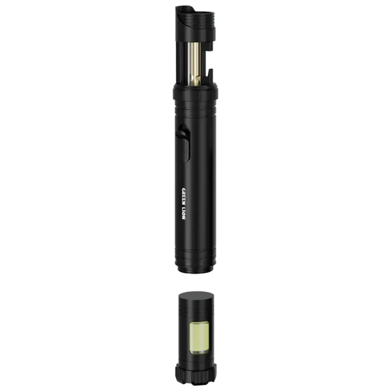 Green Lion Jet Lighter X LED Torch & Flame Lighter - Black