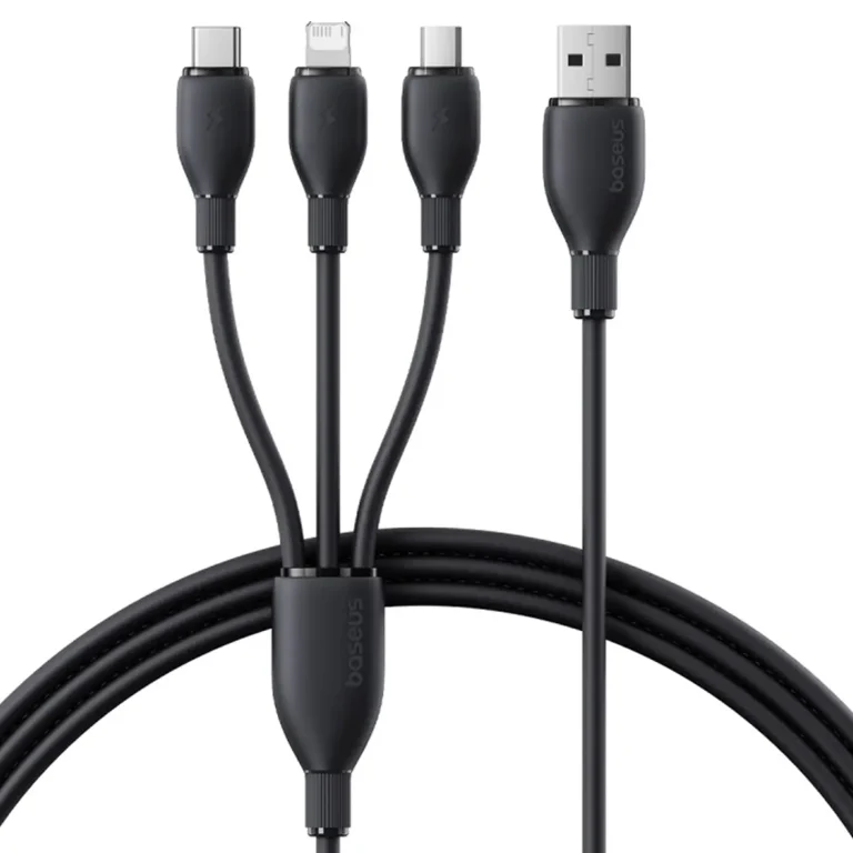 کابل شارژ USB باسئوس مدل Baseus Ultra-Fast 3 in 1 Fast Charging 2