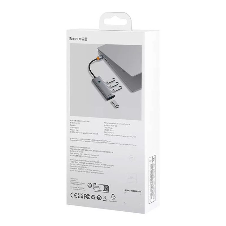 هاب 4 پورت Type-c باسئوس مدل BS-OH108 UltraJoy 5