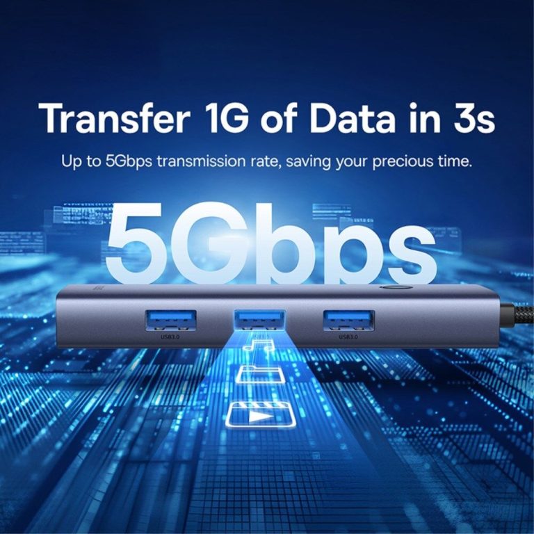 هاب 4 پورت Type-c باسئوس مدل BS-OH108 UltraJoy 6