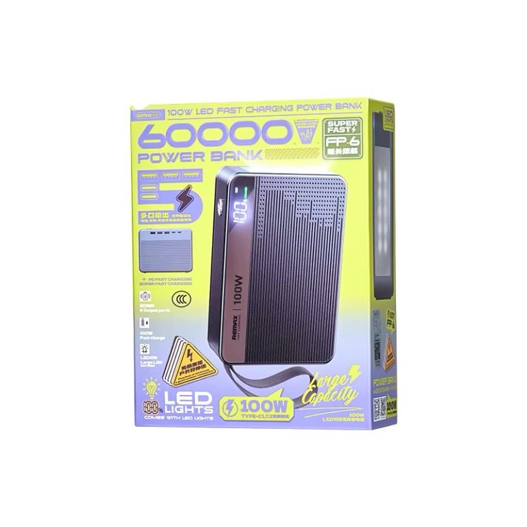 پاور بانک ریمکس مدل REMAX FP-6 100W 60000mAh 2