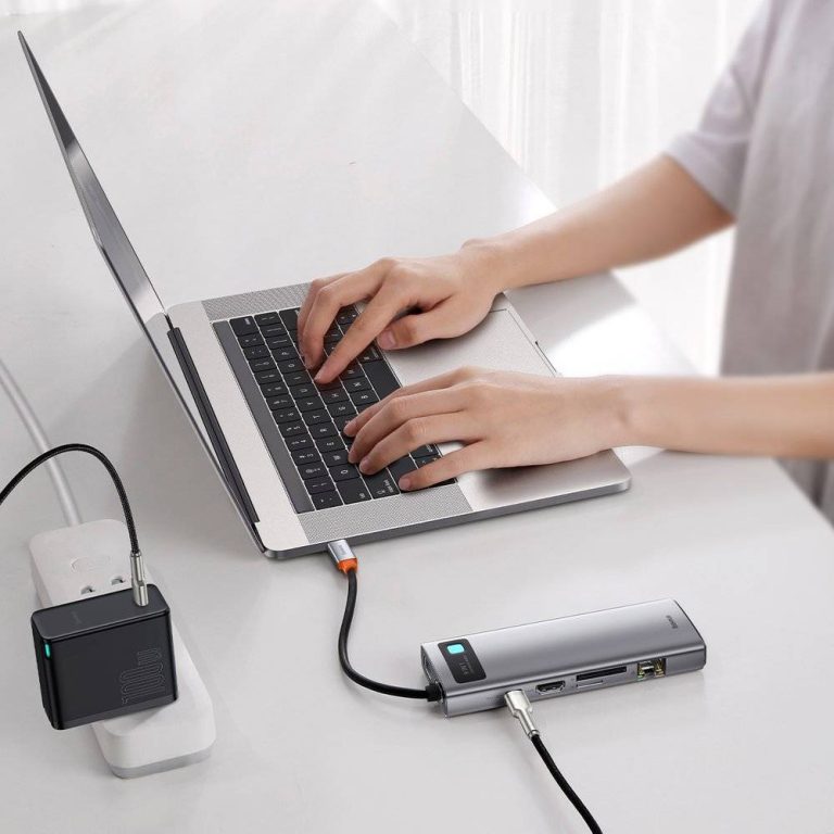 هاب 9 پورت باسئوس مدل Baseus Metal Gleam 9 in 1 Type-C HUB CAHUB-CU0G 8