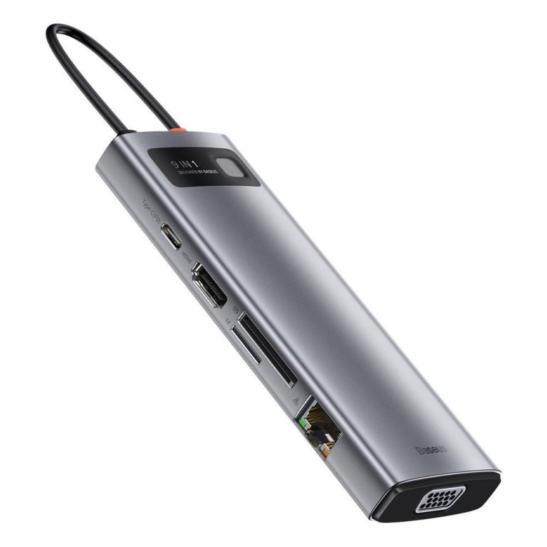 هاب 9 پورت باسئوس مدل Baseus Metal Gleam 9 in 1 Type-C HUB CAHUB-CU0G 5